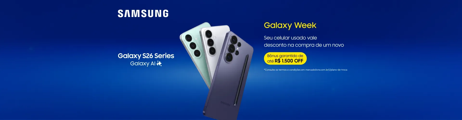 Samsung Galaxy Week com descontos em smartphones Galaxy